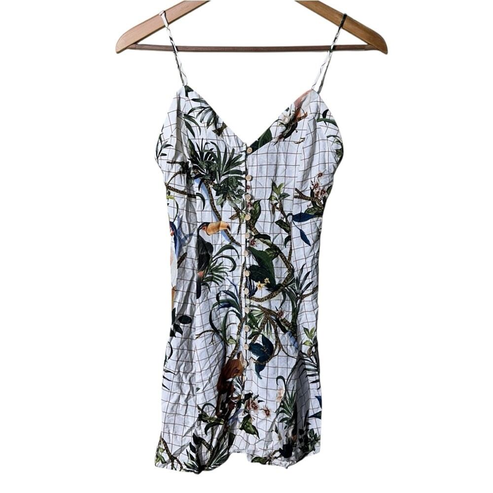 Farm Rio Button Front Wildlife Camisole Dress Size Small - Picture 4 of 9